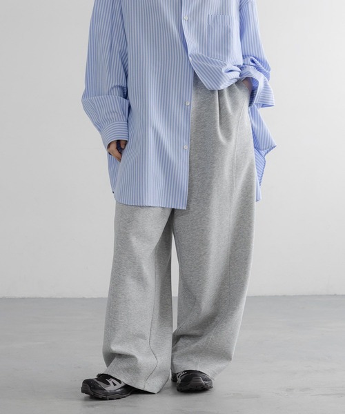 LOWRYS FARM（ローリーズファーム）の「【LFM(U)】スウェットカーブイージーパンツ　658834（スウェットパンツ・メンズ・ブラック/ブラウン/グレー・MEDIUM/LARGE）」の2枚目の写真