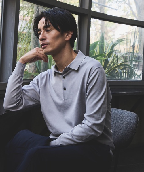 JUN STANDARD PICKS(ジュンスタンダードピックス)の「シルキータッチプレーティングポロ(ポロシャツ・メンズ・グレー/ネイビー/ブラック・S/M/L/LL)」の9枚目の写真