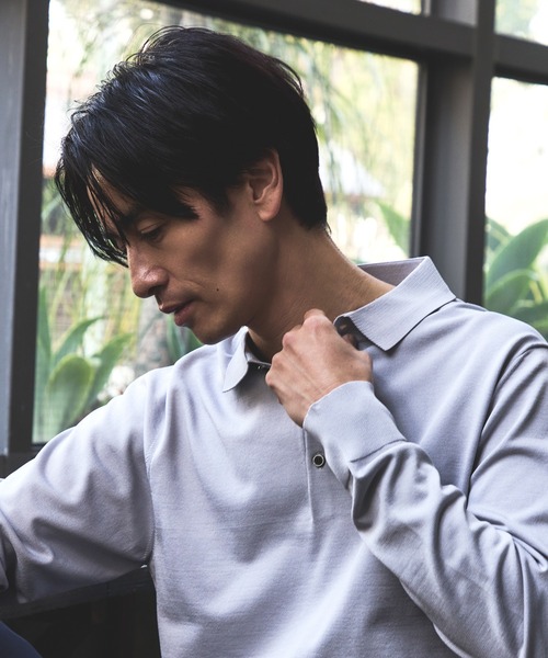 JUN STANDARD PICKS(ジュンスタンダードピックス)の「シルキータッチプレーティングポロ(ポロシャツ・メンズ・グレー/ネイビー/ブラック・S/M/L/LL)」の12枚目の写真