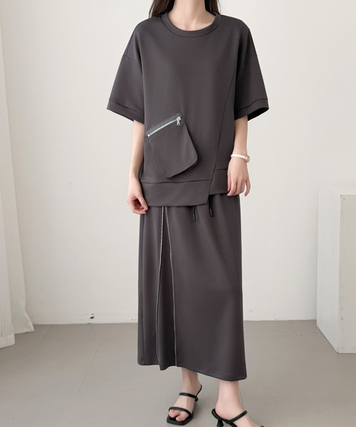 ABITOKYO(アビトーキョー)の「ジップアップデザインダンボールプルオーバーセットアップ(セットアップ・レディース・ブラック/チャコールグレー/ベージュ・L/M)」の13枚目の写真
