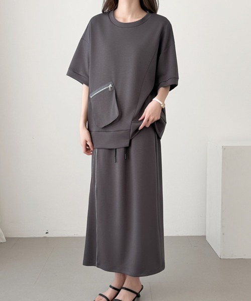 ABITOKYO(アビトーキョー)の「ジップアップデザインダンボールプルオーバーセットアップ(セットアップ・レディース・ブラック/チャコールグレー/ベージュ・L/M)」の14枚目の写真