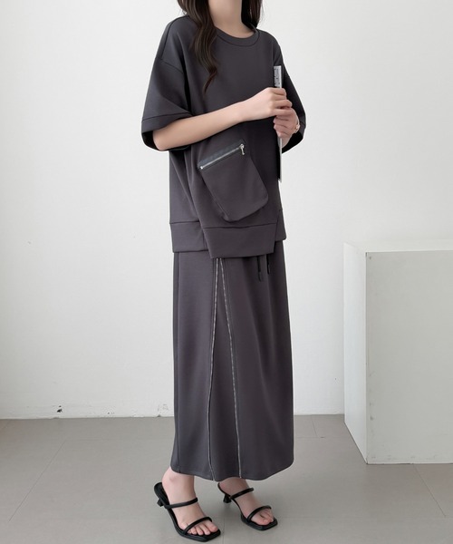 ABITOKYO(アビトーキョー)の「ジップアップデザインダンボールプルオーバーセットアップ(セットアップ・レディース・ブラック/チャコールグレー/ベージュ・L/M)」の16枚目の写真