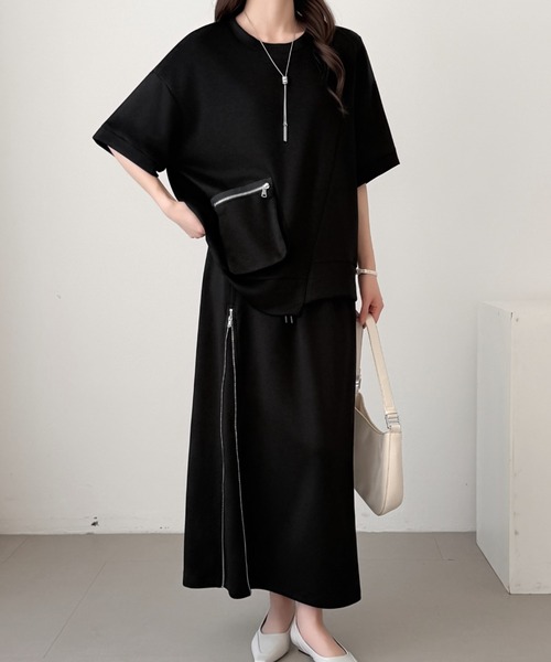 ABITOKYO(アビトーキョー)の「ジップアップデザインダンボールプルオーバーセットアップ(セットアップ・レディース・ブラック/チャコールグレー/ベージュ・L/M)」の19枚目の写真
