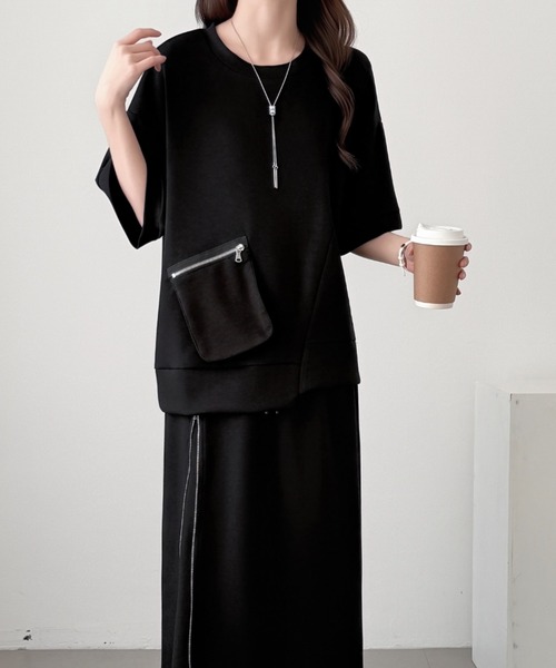 ABITOKYO(アビトーキョー)の「ジップアップデザインダンボールプルオーバーセットアップ(セットアップ・レディース・ブラック/チャコールグレー/ベージュ・L/M)」の21枚目の写真