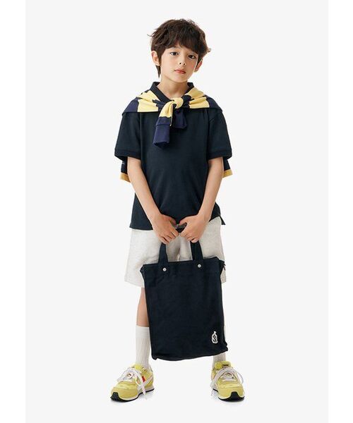 MUSINSA STANDARD KIDS（ムシンサスタンダードキッズ）の「ストライプラグビーシャツ[ネイビー/イエロー]（ポロシャツ・レディース・その他・110/120/130/140/150/160）」の5枚目の写真