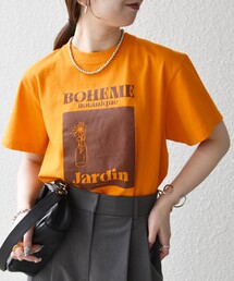 SHIPS any | TRICOMER:〈洗濯機可能〉フレンチ ロゴ プリント TEE(Tシャツ/カットソー)