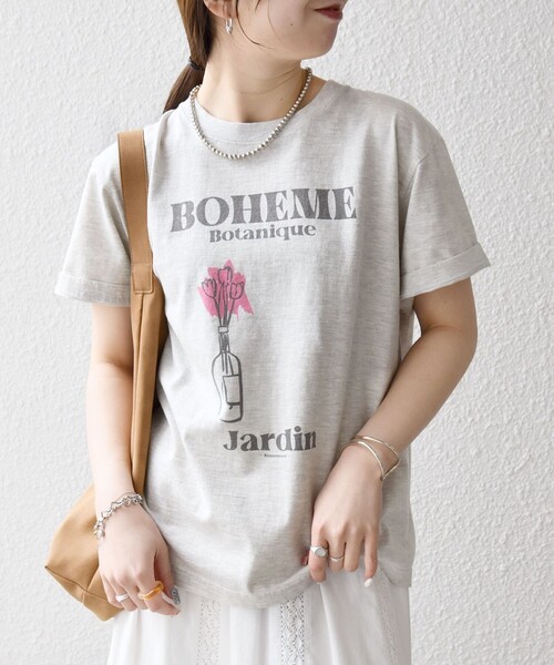 SHIPS any(シップス エニィ)の「TRICOMER:〈洗濯機可能〉フレンチ ロゴ プリント TEE(Tシャツ/カットソー・レディース・オレンジ/ブラック/ライトグレー/ホワイト/レッド・ONE SIZE)」の3枚目の写真