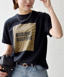 TRICOMER:〈洗濯機可能〉フレンチ ロゴ プリント TEE