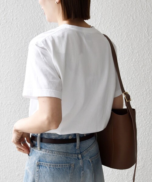 SHIPS any(シップス エニィ)の「TRICOMER:〈洗濯機可能〉フレンチ ロゴ プリント TEE(Tシャツ/カットソー・レディース・オレンジ/ブラック/ライトグレー/ホワイト/レッド・ONE SIZE)」の11枚目の写真