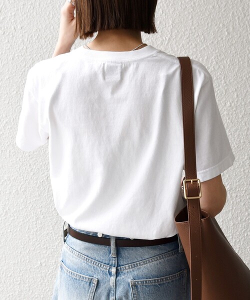 SHIPS any(シップス エニィ)の「TRICOMER:〈洗濯機可能〉フレンチ ロゴ プリント TEE(Tシャツ/カットソー・レディース・オレンジ/ブラック/ライトグレー/ホワイト/レッド・ONE SIZE)」の12枚目の写真