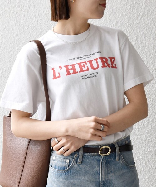 SHIPS any(シップス エニィ)の「TRICOMER:〈洗濯機可能〉フレンチ ロゴ プリント TEE(Tシャツ/カットソー・レディース・オレンジ/ブラック/ライトグレー/ホワイト/レッド・ONE SIZE)」の13枚目の写真