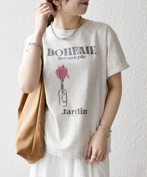 SHIPS any(シップス エニィ)の「TRICOMER:〈洗濯機可能〉フレンチ ロゴ プリント TEE(Tシャツ/カットソー・レディース・オレンジ/ブラック/ライトグレー/ホワイト/レッド・ONE SIZE)」の17枚目の写真