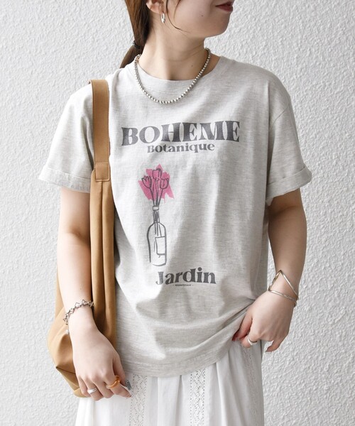 SHIPS any(シップス エニィ)の「TRICOMER:〈洗濯機可能〉フレンチ ロゴ プリント TEE(Tシャツ/カットソー・レディース・オレンジ/ブラック/ライトグレー/ホワイト/レッド・ONE SIZE)」の21枚目の写真