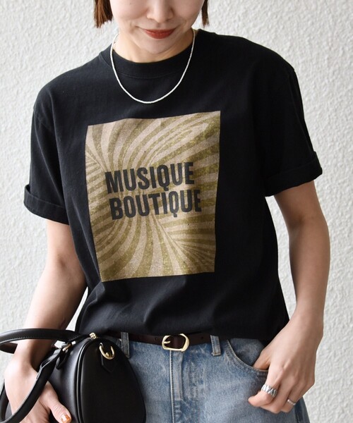 TRICOMER:〈洗濯機可能〉フレンチ ロゴ プリント TEE（Tシャツ