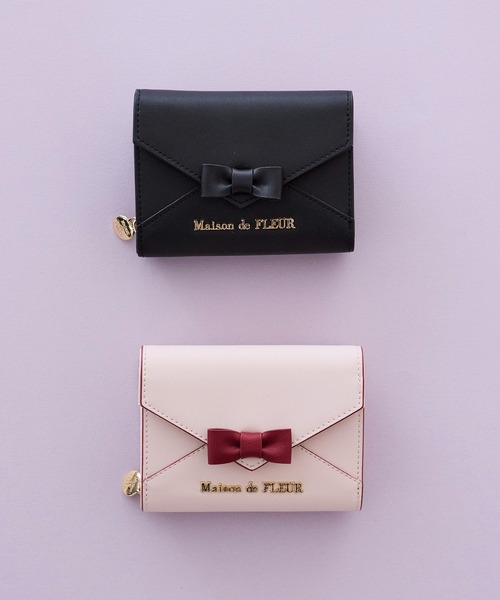 Maison de FLEUR(メゾンドフルール)の「レター型ウォレット(財布・レディース・ラベンダー/ピンク/ブラック・FREE)」の6枚目の写真