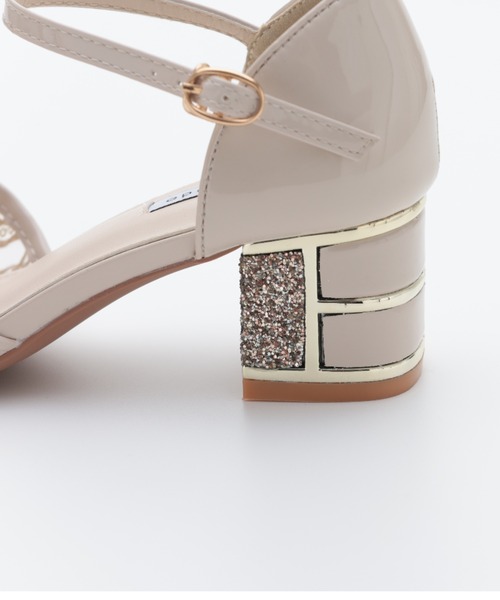 Cupid Heart（キューピッドハート）の「【Cupid Heart】結婚式用！レース×スパンコール　チャンキーヒールパンプス（パンプス・レディース・ブラック/ベージュ/シルバー・MEDIUM/LARGE/SMALL）」の19枚目の写真