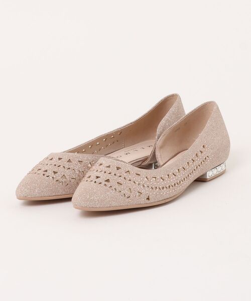 MELMO(メルモ)の「レーザーカットアシンメトリーパンプス(パンプス・レディース・シルバー系その他6/シルバー/ピンクゴールド・23.0cm/23.5cm/24.0cm/24.5cm/22.5cm)」の1枚目の写真