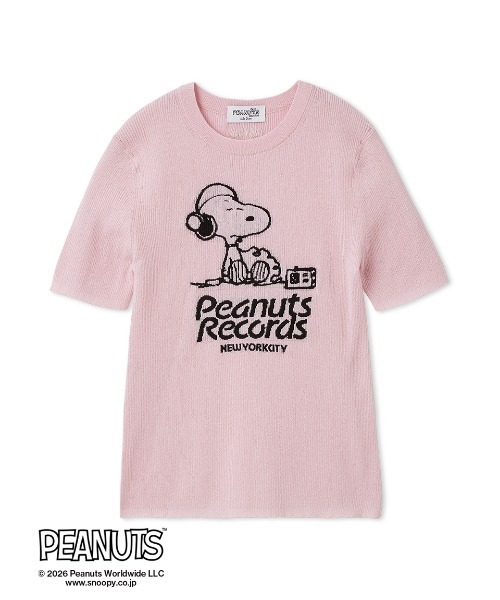 Mila Owen（ミラオーウェン）の「【PEANUTS RECORDS】スヌーピージャガードリブニット（ニット/セーター・レディース・グリーン/アイボリー/ピンク・0/1）」の3枚目の写真
