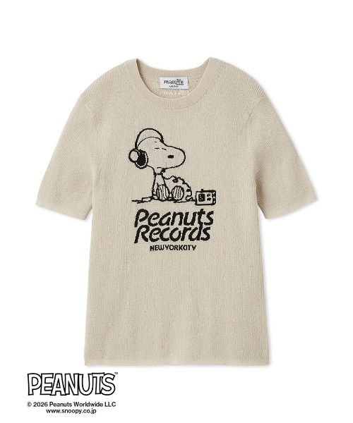 Mila Owen（ミラオーウェン）の「【PEANUTS RECORDS】スヌーピージャガードリブニット（ニット/セーター・レディース・グリーン/アイボリー/ピンク・0/1）」の14枚目の写真