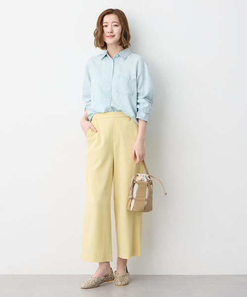 Petit Honfleur（プチオンフルール）の「テンセルデニムシャツ（シャツ/ブラウス・レディース・サックスブルー/ブルー・9号/11号/13号）」の12枚目の写真