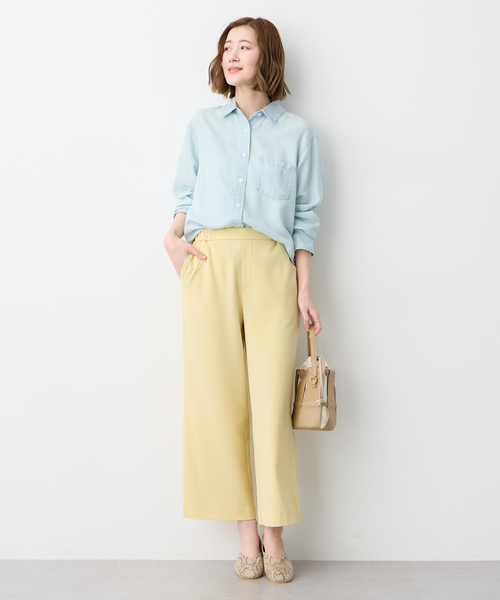 Petit Honfleur（プチオンフルール）の「テンセルデニムシャツ（シャツ/ブラウス・レディース・サックスブルー/ブルー・9号/11号/13号）」の13枚目の写真