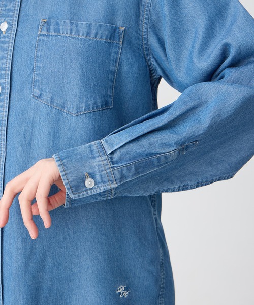 Petit Honfleur（プチオンフルール）の「テンセルデニムシャツ（シャツ/ブラウス・レディース・サックスブルー/ブルー・9号/11号/13号）」の21枚目の写真