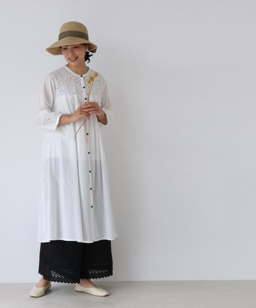 sanpo kuschel(サンポクシェル)の「〈全2色〉足元華やか裾レースパンツ(その他パンツ・レディース・アイボリー/ブラック・FREE)」の7枚目の写真