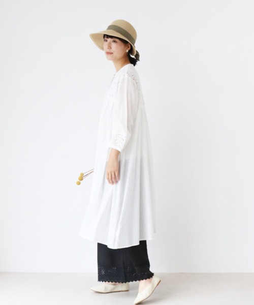 sanpo kuschel(サンポクシェル)の「〈全2色〉足元華やか裾レースパンツ(その他パンツ・レディース・アイボリー/ブラック・FREE)」の8枚目の写真
