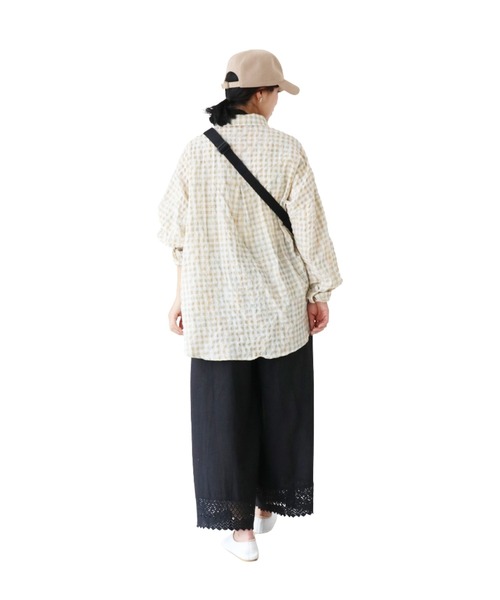 sanpo kuschel(サンポクシェル)の「〈全2色〉足元華やか裾レースパンツ(その他パンツ・レディース・アイボリー/ブラック・FREE)」の15枚目の写真
