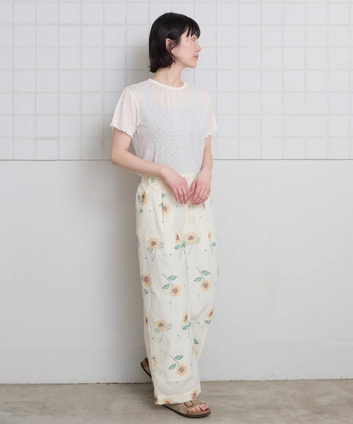 l'atelier du savon（アトリエドサボン）の「すけすけドット五分袖Tシャツ（Tシャツ/カットソー・レディース・アイボリー・FREE）」の9枚目の写真