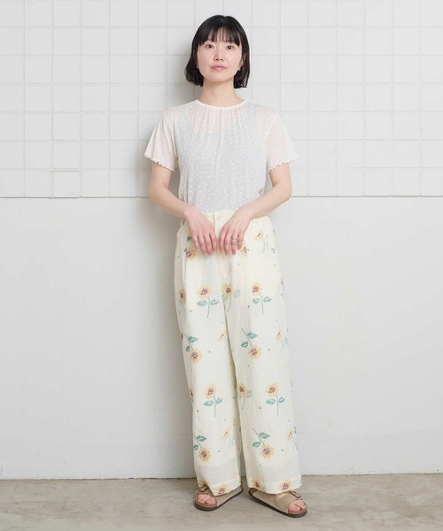 l'atelier du savon（アトリエドサボン）の「すけすけドット五分袖Tシャツ（Tシャツ/カットソー・レディース・アイボリー・FREE）」の8枚目の写真