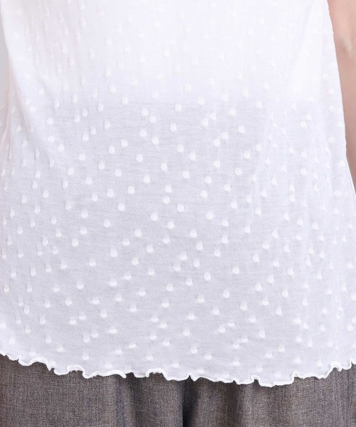 l'atelier du savon（アトリエドサボン）の「すけすけドット五分袖Tシャツ（Tシャツ/カットソー・レディース・アイボリー・FREE）」の19枚目の写真