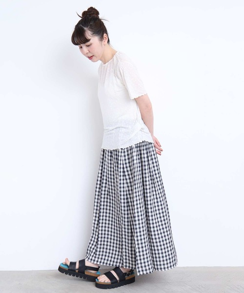 l'atelier du savon(アトリエドサボン)の「_すけすけドット五分袖Tシャツ(Tシャツ/カットソー・レディース・アイボリー/ブラック・FREE)」の17枚目の写真