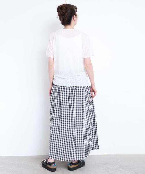 l'atelier du savon(アトリエドサボン)の「_すけすけドット五分袖Tシャツ(Tシャツ/カットソー・レディース・アイボリー/ブラック・FREE)」の18枚目の写真