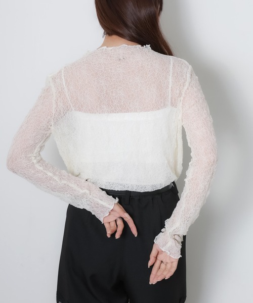 Riberry(リベリー)の「プチハイネックレーストップス(Tシャツ/カットソー・レディース・ブラック/サックスブルー/アイボリー・MEDIUM)」の20枚目の写真