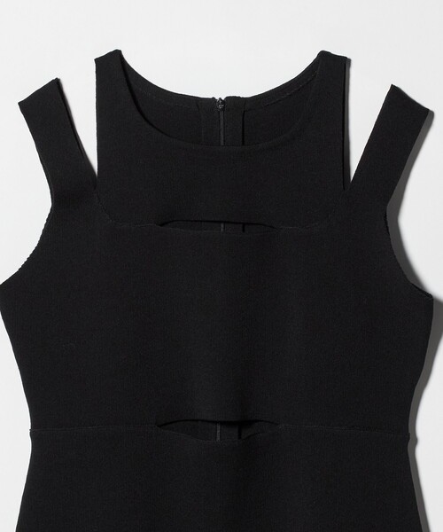 6（ロク）の「＜6(ROKU)＞ホール ワンピース（ワンピース・レディース・ブラック・36/38）」の5枚目の写真