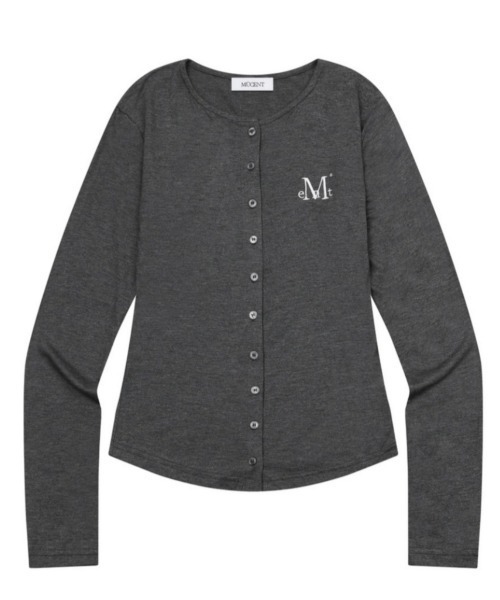 A'GEM/9 × .kom 『MUCENT/ムセント』 ANZ SLIM FIT R-NECK CARDIGAN