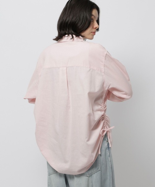 niko and...（ニコアンド）の「リネンブレンドドロストシャツ（シャツ/ブラウス・レディース・ピンク/オフホワイト/ブルー/チャコール・LARGE/MEDIUM）」の11枚目の写真