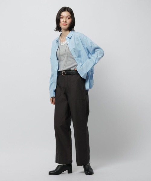 niko and...（ニコアンド）の「リネンブレンドドロストシャツ（シャツ/ブラウス・レディース・ピンク/オフホワイト/ブルー/チャコール・LARGE/MEDIUM）」の14枚目の写真