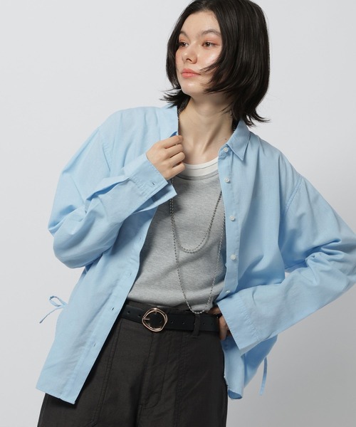 niko and...（ニコアンド）の「リネンブレンドドロストシャツ（シャツ/ブラウス・レディース・ピンク/オフホワイト/ブルー/チャコール・LARGE/MEDIUM）」の15枚目の写真