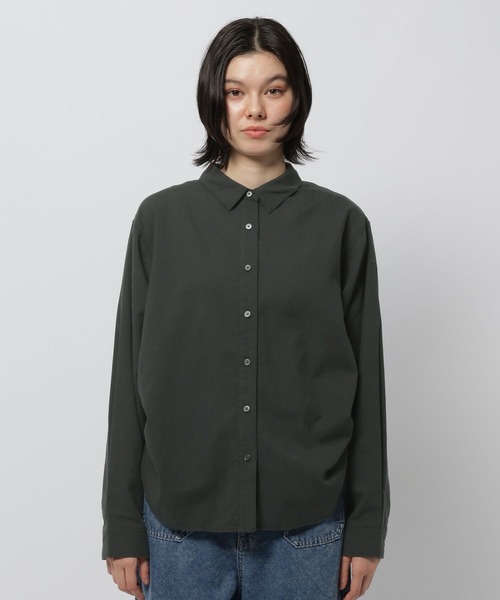 niko and...（ニコアンド）の「リネンブレンドドロストシャツ（シャツ/ブラウス・レディース・ピンク/オフホワイト/ブルー/チャコール・LARGE/MEDIUM）」の19枚目の写真