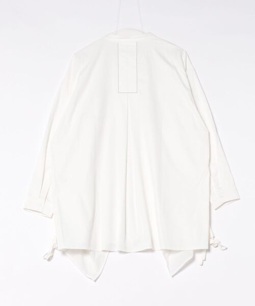 BIZ CREEK(ビズクリーク)の「ステッチミックスロングシャツ(シャツ/ブラウス・レディース・ブラック/サックスブルー/ホワイト・FREE)」の4枚目の写真