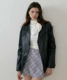 REORG（リオルグ）の「BATD SYNTHETIC LEATHER JACKET BLACK（ライダースジャケット）」