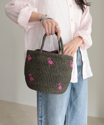 fredy emue | 【BAGMATI/バグマティ】モチーフ刺繍ラウンドアバカバッグ(かごバッグ)