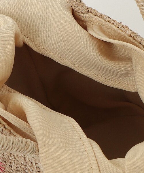 fredy emue（フレディエミュ）の「【BAGMATI/バグマティ】モチーフ刺繍ラウンドアバカバッグ（かごバッグ・レディース・ブラウン/ベージュ・FREE）」の7枚目の写真