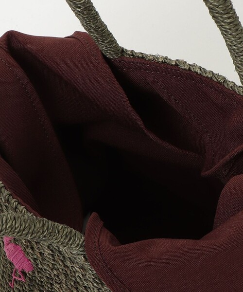 fredy emue（フレディエミュ）の「【BAGMATI/バグマティ】モチーフ刺繍ラウンドアバカバッグ（かごバッグ・レディース・ブラウン/ベージュ・FREE）」の11枚目の写真