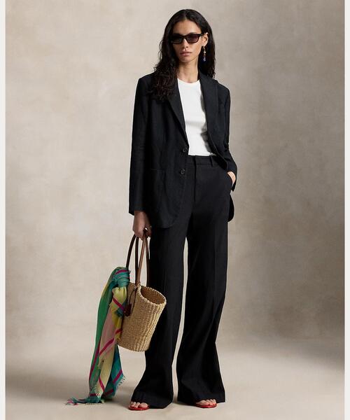 POLO RALPH LAUREN（ポロ ラルフ ローレン）の「シングルブレステッド リネン ブレザー（テーラードジャケット・レディース・ブラック系1・2/0/4/6）」の7枚目の写真