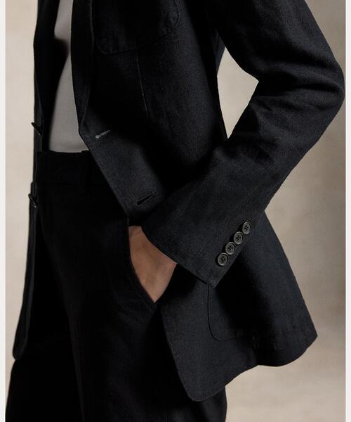 POLO RALPH LAUREN（ポロ ラルフ ローレン）の「シングルブレステッド リネン ブレザー（テーラードジャケット・レディース・ブラック系1・2/0/4/6）」の2枚目の写真