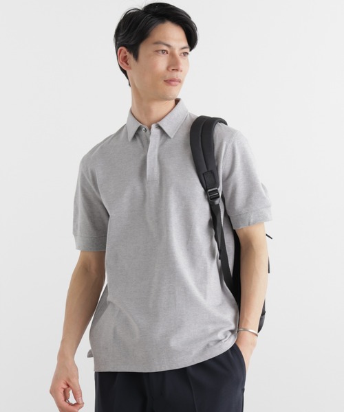 NANO universe（ナノユニバース）の「Anti Soaked(R) 汗染み防止 比翼ポロシャツ（ポロシャツ・メンズ・トップグレー/ブラック/ホワイト・M/L/XL）」の3枚目の写真