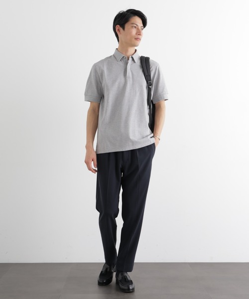 NANO universe（ナノユニバース）の「Anti Soaked(R) 汗染み防止 比翼ポロシャツ（ポロシャツ・メンズ・トップグレー/ブラック/ホワイト・M/L/XL）」の14枚目の写真